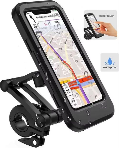 Bicycle Phone Holder Waterproof Motorcycle Phone Holder TPU Touch Screen 360 Degree Universal Bicycle Mobile Phone Holder