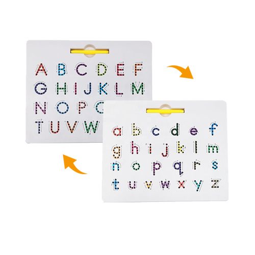 Drop Shipping ABS Letters Practicing Board Double-Sided Alphabet Tracing Tool Learning to Write ABC Educational Toy