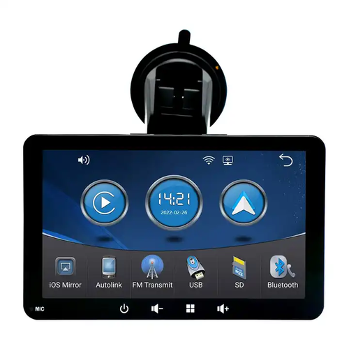 Portable Car Navigator Radio Carplay Mirror 7 Inch Touch Screen MP5 Player Display Multimedia Small Video Screen for Car