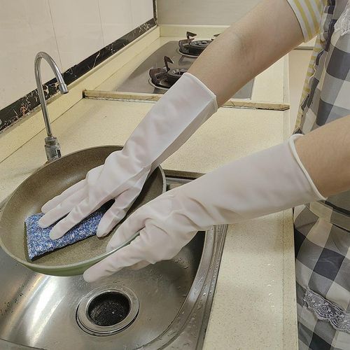 Nitrile Durable Household Kitchen Dishwashing Gloves Women Household Laundry Brush Dishes Waterproof Clean Waterproof Glove