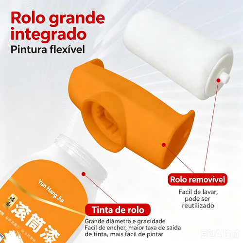 Alta cobertura, elimina manchas, grafites e riscos nas paredes | Tinta rolo prática | 500 g | Entrega em domicílio em Luanda