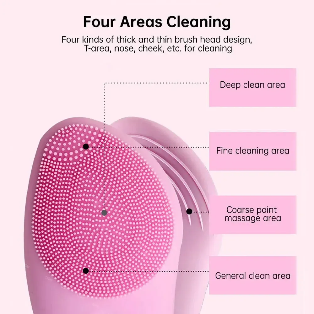 2-in-1 Silicon Ultra-Sonic Facial Beauty Device