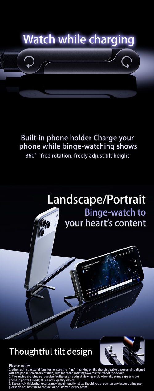 Original! Basemo Invisible Holder Charger Cable with Stand