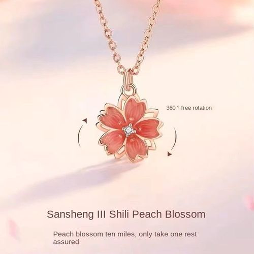 Sterling Peach Blossom Necklace Jewelry