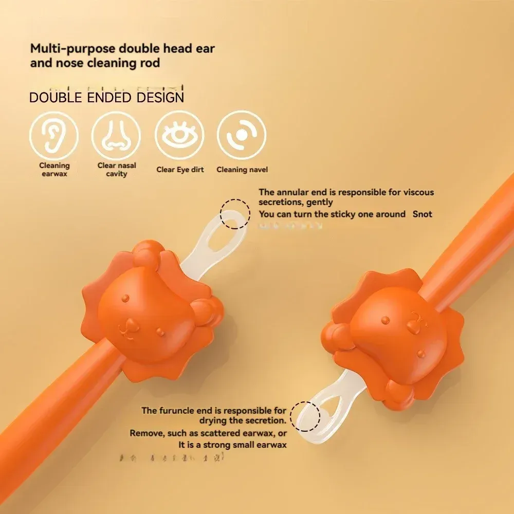 2PCS Newborn Baby Nose Ear Cleaning Rod