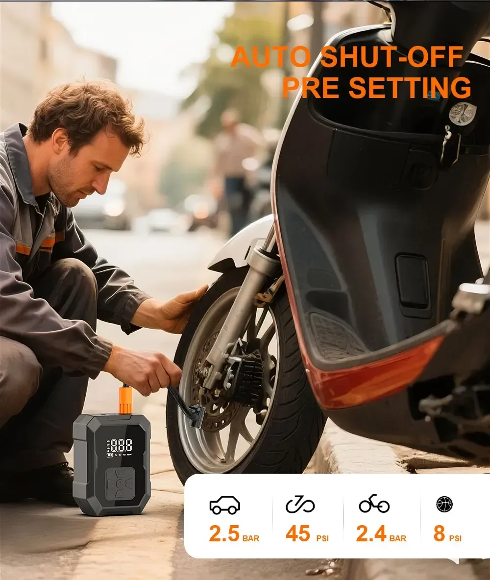 Wireless & portable air pump