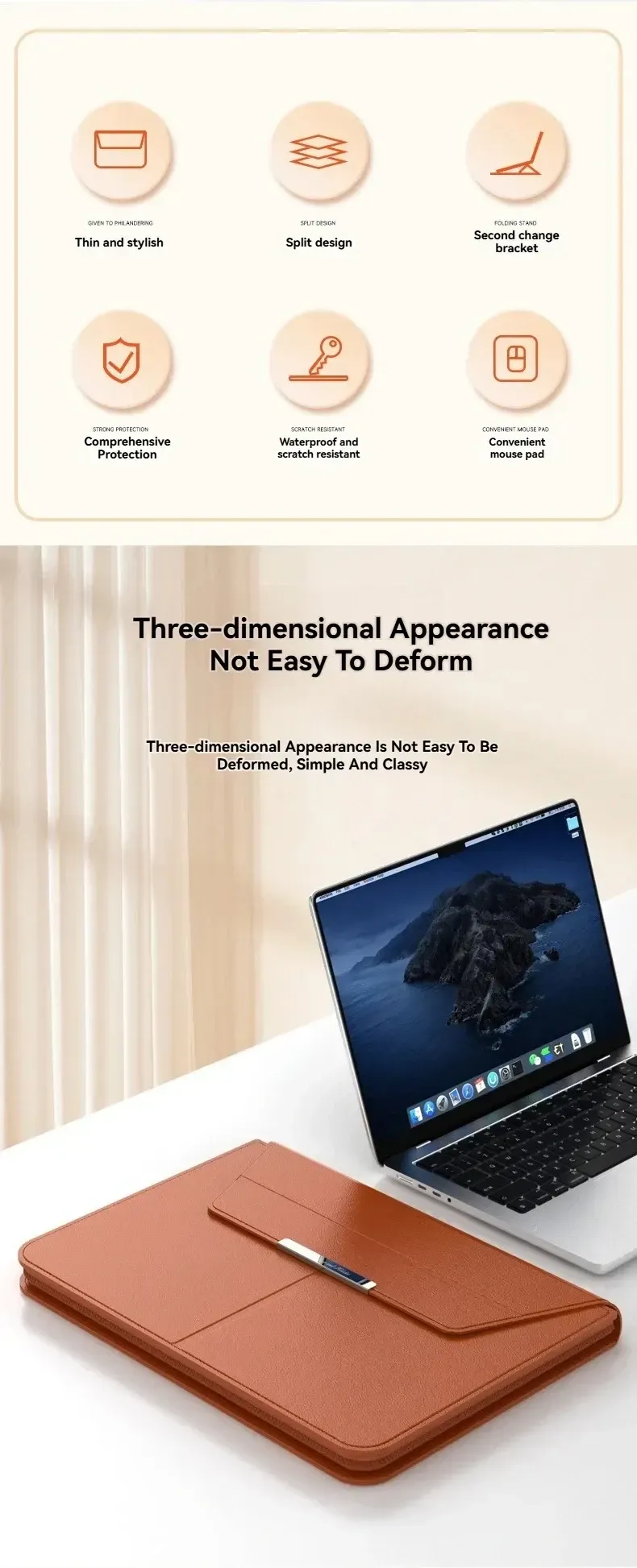 Stylish Laptop Sleeve with Stand Bag