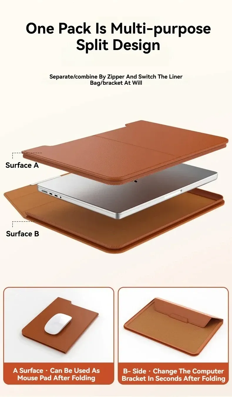 Stylish Laptop Sleeve with Stand Bag