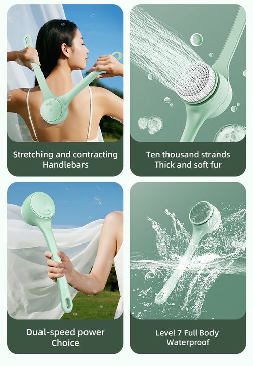 4-in-1 Electric Double Handle Bath Brush