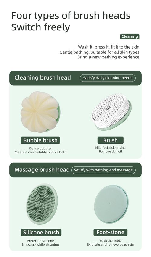 4-in-1 Electric Double Handle Bath Brush