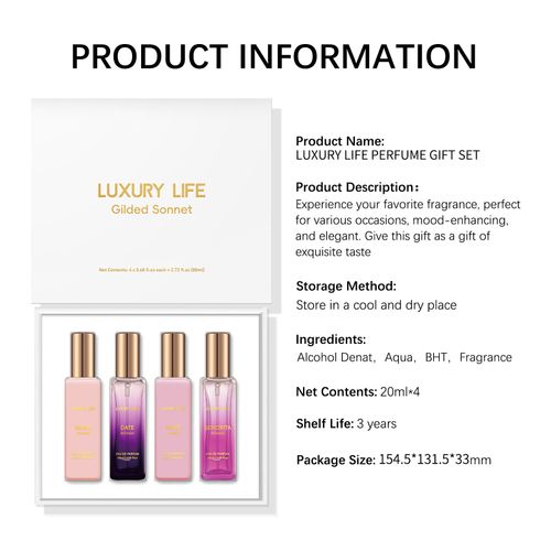 4X20ML Luxury Life  Women Prefume Gift Set