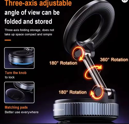 Vacuum Mount Strong Magnetic phone holders（1pc or 2pcs)