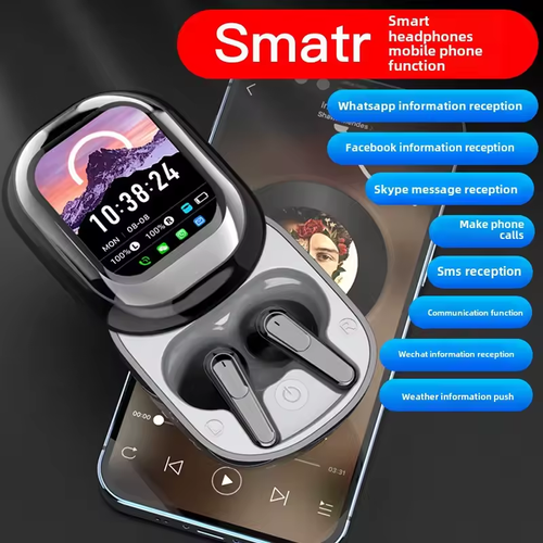 2025 AI-Powered Slider Bluetooth Headset Touch Screen 0-Delay 40+ Languages Translation Noise Cancellation​