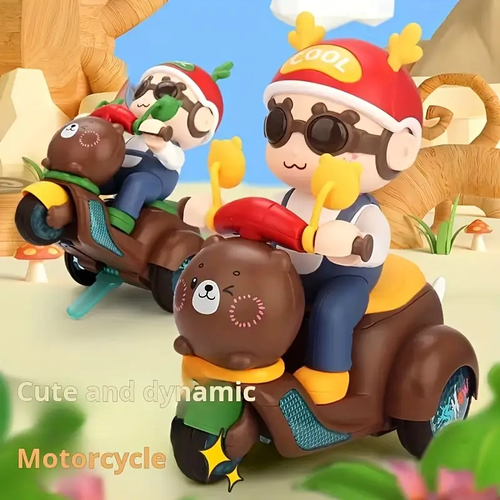 Auto-Rotating Stunt Motorcycle | Cartoon Lights & Sound | Boys Birthday Gift