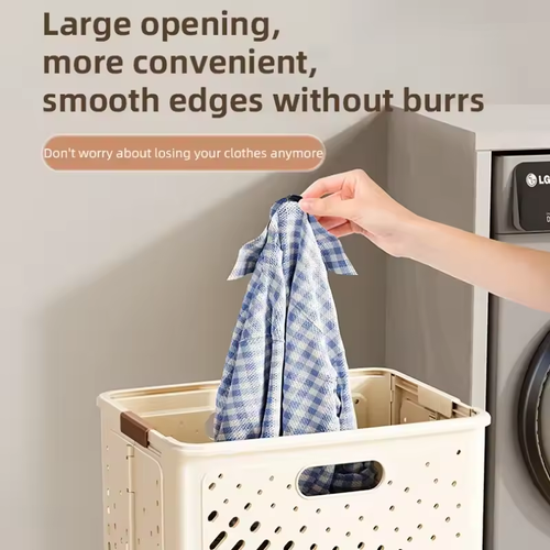 🔥​Folding Storage Basket with Wheels for Fitness Laundry Snacks​