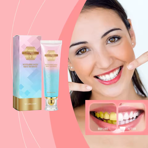 ✨Niacinamide Whitening Toothpaste Reduce Plaque Fresh Bad Breath Stains Removing Hygiene Clean Dazzling Brighten Oral Teeth Care（2pcs）