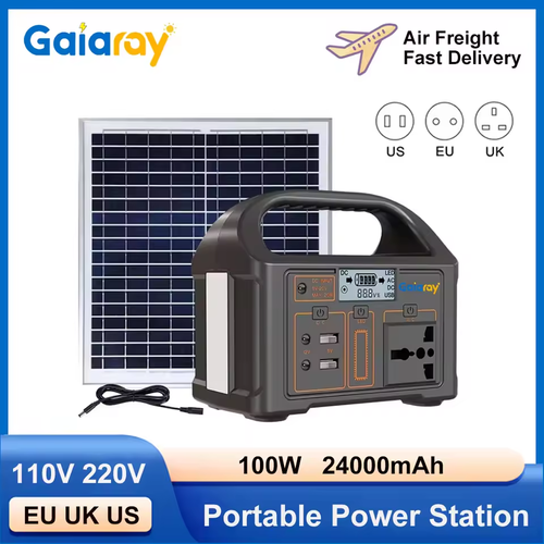 ⚡️ Portable Solar Generator 20W: Solar Charge Anywhere, Power All Devices! Camping & Emergency Essential🌞