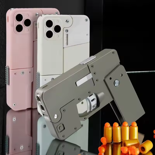 🔥Creative Folding Phone Gun Case｜Soft Bullet Safe Mini Toy for Multi-Scenes Fun