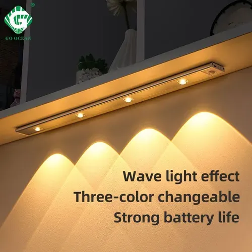 ⏰USB Magnetic Wireless Home Kitchen Motion Sensor Led Under Cabinet Light Furniture Lighting（60cm）