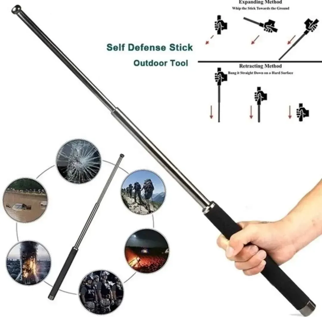 Foldable Telescopic Multi-Function Stick | Portable Storage | Outdoor-Home-Emergency 3-in-1