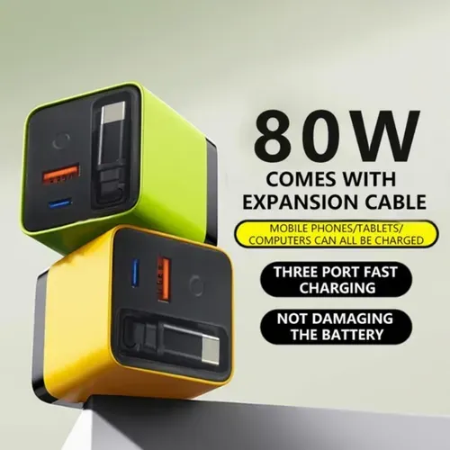 ✨3 in 1📲 Charger Retractable 80W MAX Fast