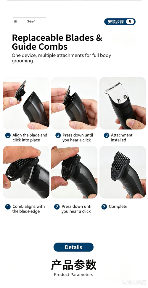 Multifunctional Electric Hair Clipper Set, Hair Carving Trimmer, Shaver & Nose Hair Trimmer All‑in‑One Kit