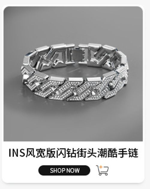 Hip Hop Bling Necklace | Diamond Rhombus Cuban Link Chain, High-End Style