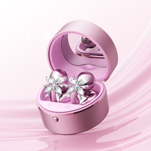 2026 New Open-Ear Bluetooth Earphones, Ultra Long Battery Life, Heart-shaped Ear Caps with Makeup Mirror