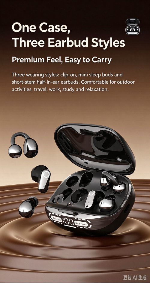 3-in-1 Wireless Earbuds | 3 Wearing Styles In One Case