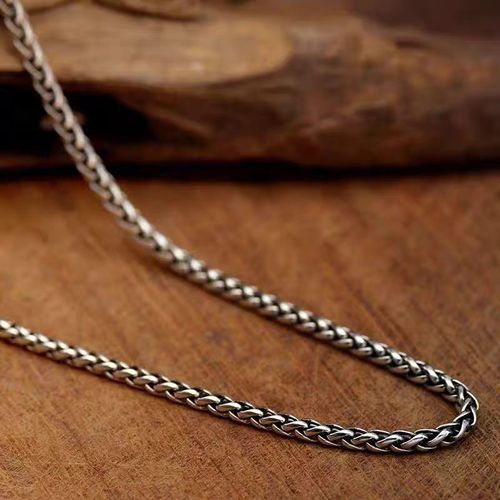 Fashion Hip‑Hop Couple Jewelry, Basket Keel Stainless Steel Necklace