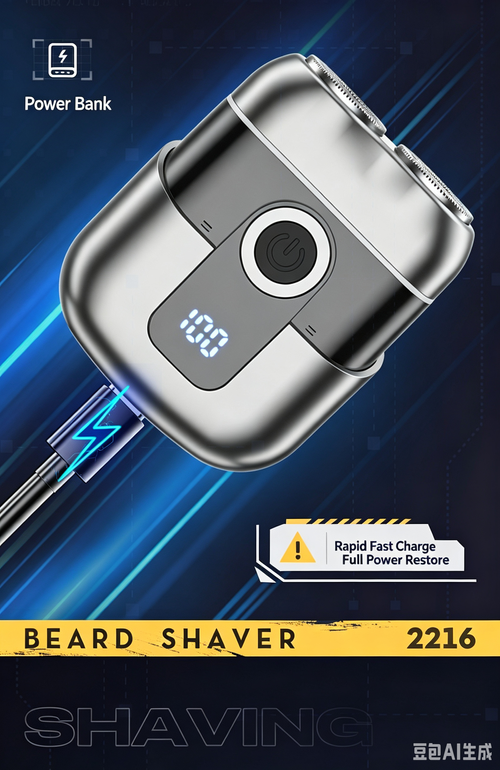 Portable Mini Men Electric Shaver, Smart Digital Power Display, Type‑C USB Rechargeable Pocket Razor for Travel Business Trip Car Home Use