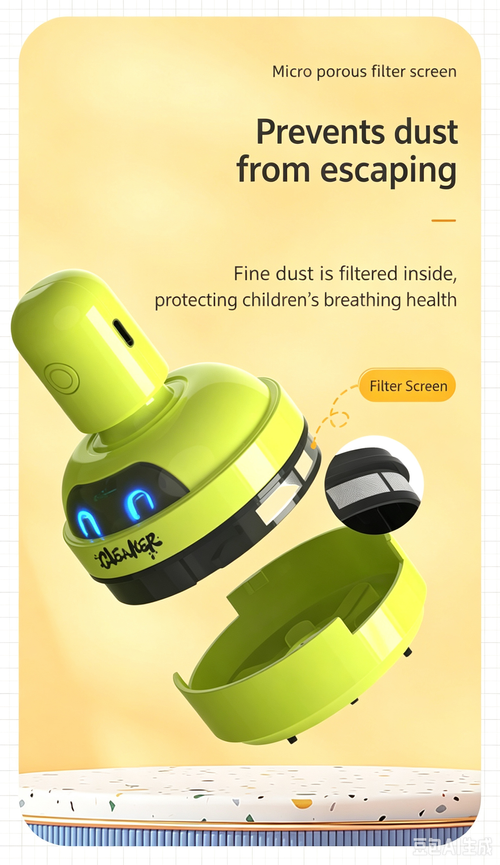 Mini Desktop Vacuum Cleaner｜Micro‑Porous Filter Avoids Dust Blow‑Out, Perfect for Keyboard, Eraser Crumbs & Paper Debris