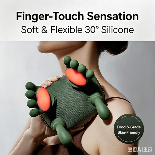 Wireless Portable Neck & Shoulder Kneading Massager with Heating