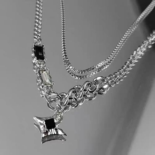 Star Double Layered Necklace for Men | Premium Stainless Steel Tarnish-Free Versatile Jewelry