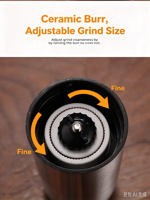 Fresh Coffee Anywhere! Adjustable Manual Coffee Bean Grinder