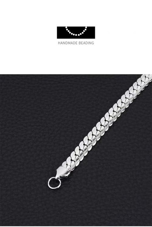Classic Men Hip Hop Curb Cuban Link Necklace Silver‑Tone Stainless Steel Chain Necklace for Daily Party Wear