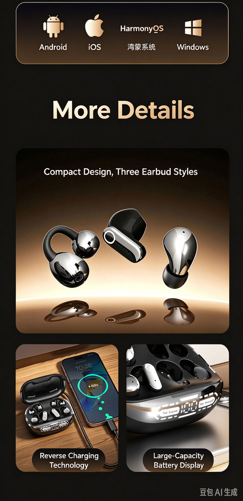 3-in-1 Wireless Earbuds | 3 Wearing Styles In One Case
