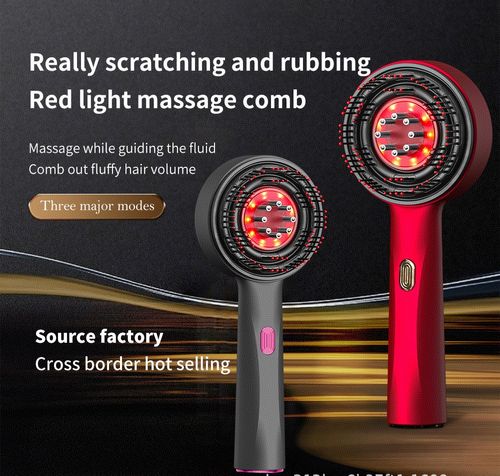 Red‑Light Scalp Massage Comb | IPX7 Waterproof Scalp Care Brush for Hair Root Nourishment & Stress Relief
