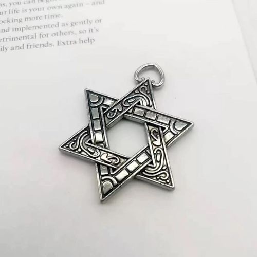 Vintage Double Sided Star of David Necklac