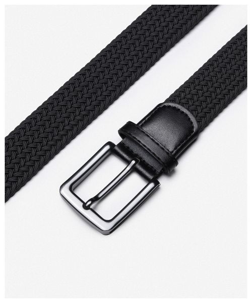 Durable Men Braided Belt, Anti-deformation Elastic Waist Belt