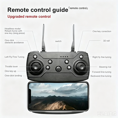 E99 RC Drone Pro 8K HD Dual Camera Foldable Quadcopter, 120° Wide Angle, Gravity Sensing & One Key Takeoff Landing Return