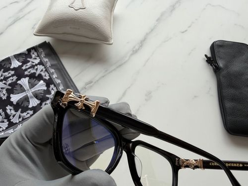 Vintage Cross Square Eyeglasses