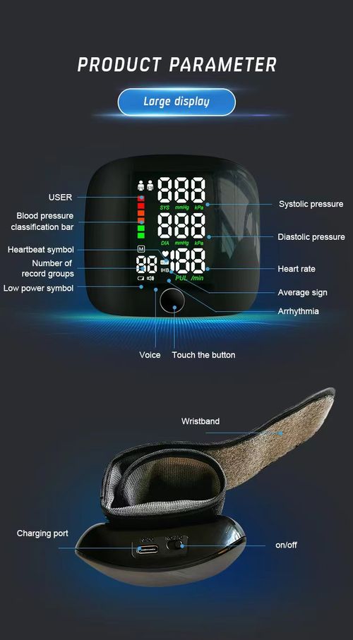 Wrist Blood Pressure Monitor | 3‑Step Quick Measurement, Rechargeable Digital BP Machine for Home Use