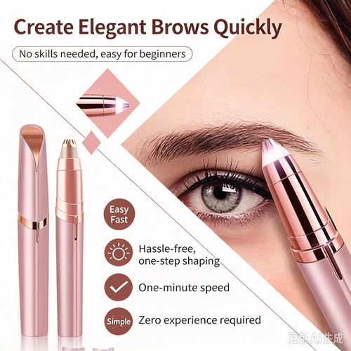 2-in-1 Beauty Kit | Heated Eyelash Curler + Electric Eyebrow Trimmer for Perfect