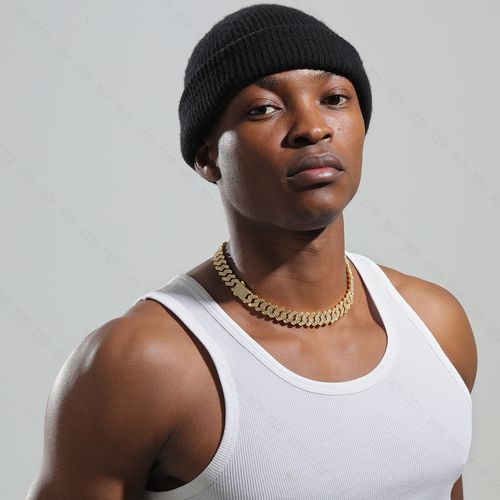 Hip Hop Bling Necklace | Diamond Rhombus Cuban Link Chain, High-End Style