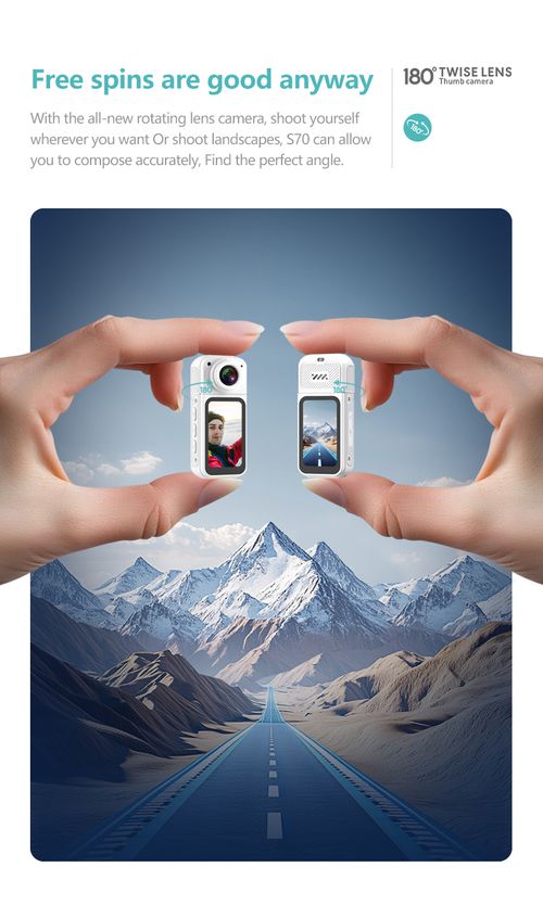 2.7K Thumb Magnetic Action Camera | 180° Rotatable Lens, First-Person Video Recorder