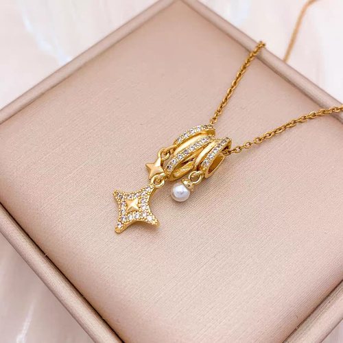 Starry Pearl Rotatable Necklace ✨ Your New Daily Statement Jewelry