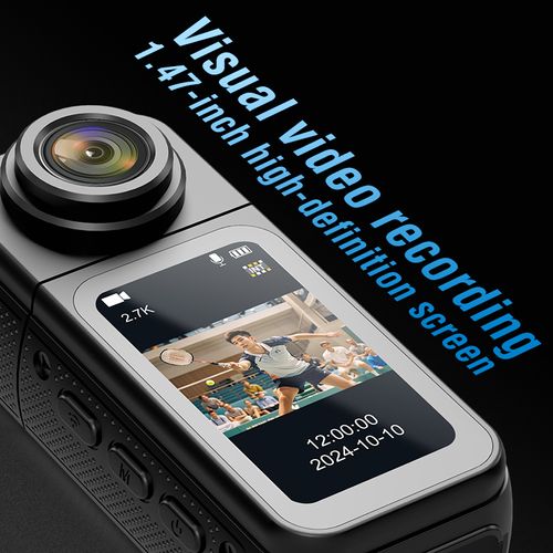 2.7K Thumb Magnetic Action Camera | 180° Rotatable Lens, First-Person Video Recorder