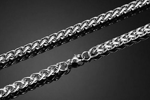 Fashion Hip‑Hop Couple Jewelry, Basket Keel Stainless Steel Necklace