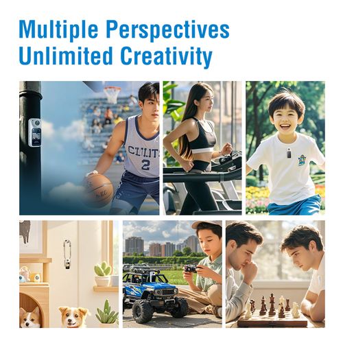 2.7K Thumb Magnetic Action Camera | 180° Rotatable Lens, First-Person Video Recorder